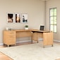 Bush Furniture Somerset 72"W 3 Position Sit to Stand L Shaped Desk, Maple Cross (SET014MC)