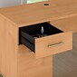 Bush Furniture Somerset 72W Office Desk with Hutch and Lateral File Cabinet, Maple Cross (SET019MC)