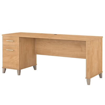 Bush Furniture Somerset 72W Office Desk with Drawers, Maple Cross (WC81472)