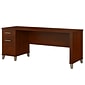 Bush Furniture Somerset 72"W Office Desk with Drawers, Hansen Cherry (WC81772)