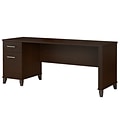 Bush Furniture Somerset 72W Office Desk with Drawers, Mocha Cherry (WC81872)