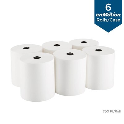 enmotion Hardwound Paper Towels, 1-ply, 700 ft./Roll, 6 Rolls/Carton (89420)