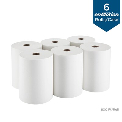 enmotion Recycled Hardwound Paper Towels, 1-ply, 800 ft./Roll, 6 Rolls/Carton (89470)