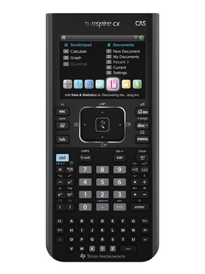 Texas Instruments TI-Nspire N3CAS/TPK/2L1/B Over 16-Digit CAS Calculator, Black, 10/Bx