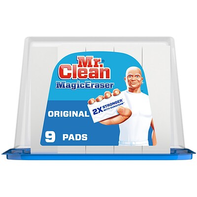 Mr. Clean Magic Eraser Original Scrubber with DURAFOAM, Multi-Surface, White, Pack of 9 (79344)