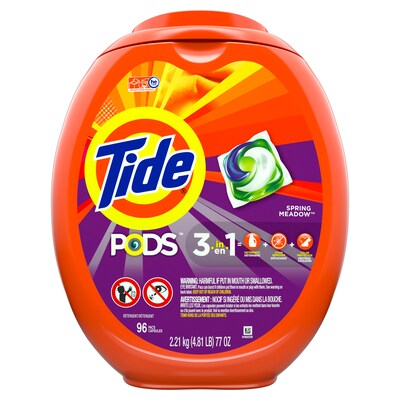 Tide PODS Liquid Laundry Detergent, Spring Meadow, 96/Pack (80163)