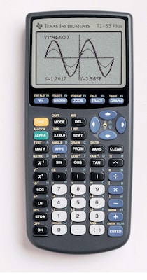Texas Instruments TI83PLUSTK 10-Digit CAS Calculator, Gray, 10/Bx