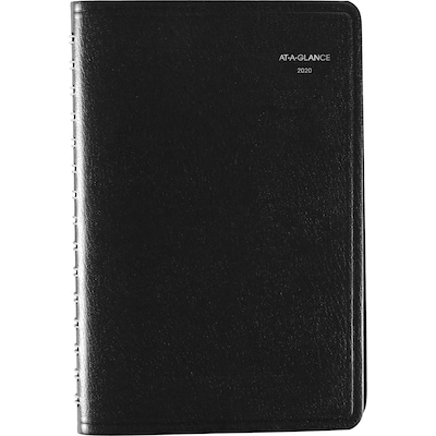 2020 AT-A-GLANCE 5 1/2 x 8 1/2 DayMinder Daily Appointment Book, 12 Months, January Start, Black (G100-00-20)