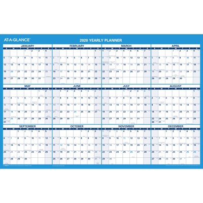 2020 AT-A-GLANCE 36 x 24 Horizontal Erasable Wall Calendar (PM2002820)
