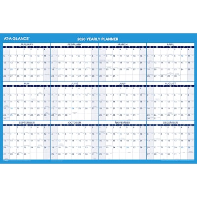 2020 AT-A-GLANCE 36 x 24 Horizontal Erasable Wall Calendar (PM2002820)