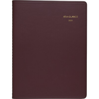 2020 AT-A-GLANCE 8-1/4 x 11 Weekly Appointment Book, Winestone (70-950-50-20)