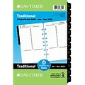 2020 Day-Timer® 5 1/2 x 8 1/2 Classic One Page Per Day Refill, 12 Months, January Start, Loose-Leaf, Desk Size (12010-2001)