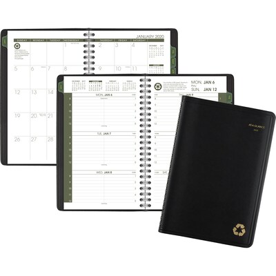 2020 AT-A-GLANCE  5 x 8 Recycled Weekly/Monthly Appointment Book, 12 Months, January Start, Black (70-100G-05-20)