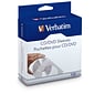 Verbatim Sleeve for CD/DVD, Clear/White Paper, 100/Pack (49976)