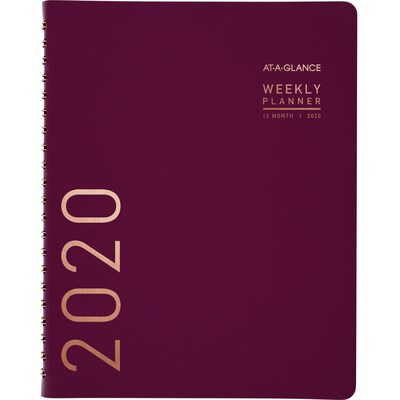 2020 AT-A-GLANCE 8 1/4 x 11 Contemporary Weekly/Monthly Planner, 12 Months, January Start, Purple (70-940X-59-20)