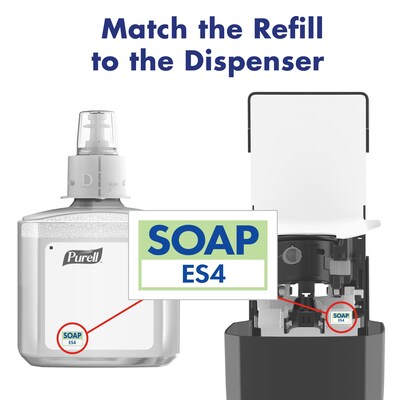 PURELL HEALTHY SOAP Foaming Hand Soap Refill for ES4 Dispenser, 1200 ml, 2/Carton (5072-02)