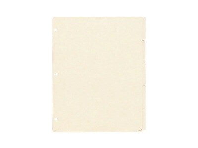 Oxford Write-On Paper 5 Tab Dividers, Manila, 20 Sets/Box (13V)