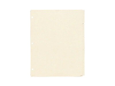 Oxford Write-On Paper 5 Tab Dividers, Manila, 20 Sets/Box (13V)