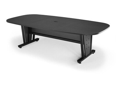 OFM 93.5L Oval Conference Table, Graphite/Black Mixed Materials (811588015696)