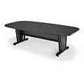 OFM 93.5L Oval Conference Table, Graphite/Black Mixed Materials (811588015696)