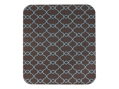 Staples Fine Lattice Mouse Pad, Brown/Blue (25227)