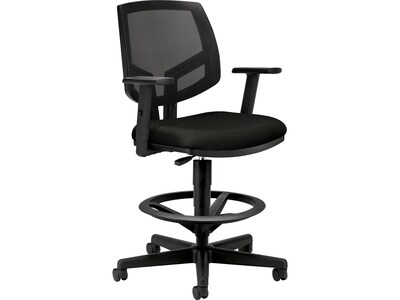 HON Volt Mesh Back Fabric Computer and Desk Stool, Black (H5715AGA10)
