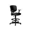 HON Volt SofThread Leather Computer and Desk Stool, Black (H5705ASB11)