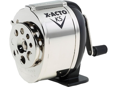 X-ACTO KS Manual Pencil Sharpener, Black/Silver (1031)