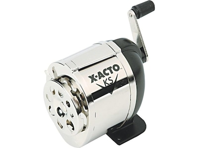 X-ACTO KS Manual Pencil Sharpener, Black/Silver (1031)