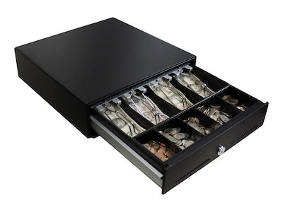 Adesso POS Cash Drawer, 9 Compartments, Black (MRP-13CD)
