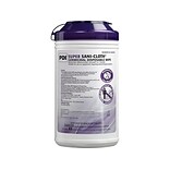 PDI Super Sani-Cloth Durable Fibers Disinfecting Wipes, White, 65 Wipers/Can, 6 Cans/Carton (Q86984C