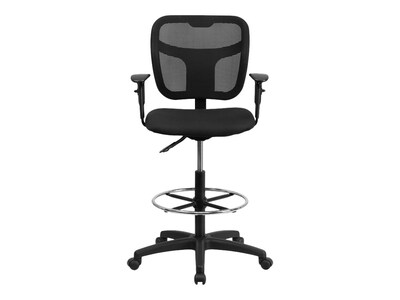 Flash Furniture Mesh Back Fabric Drafting Stool, Black (WL-A7671SYG-BK-AD-GG)