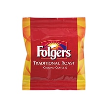 Folgers Traditional Roast Ground Coffee, Medium Roast, 42/Carton (SMU63006)