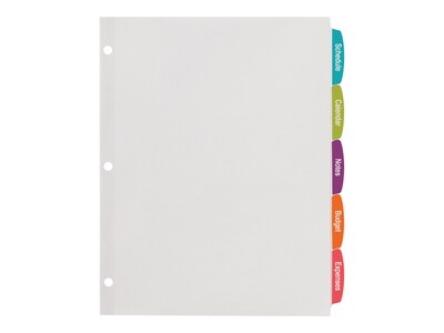 Avery Big Tab Printable Paper Dividers with White Labels, 5 Tabs, 4 Sets/Pack (11432)