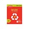 Staples 100% Recycled 8.5 x 11 Copy Paper, 20 lbs., 92 Brightness, 500/Ream (620016)