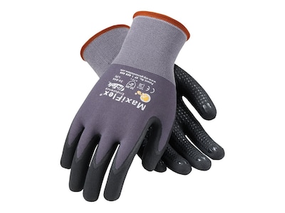 MaxiFlex Endurance by ATG Nitrile Gloves, Black/Gray, Dozen (34-844/L)