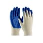 PIP 39-C122 Latex Coated Cotton/Poly Gloves, XL, 10 Gauge, Natural/Blue, 12 Pairs (39-C122/XL)
