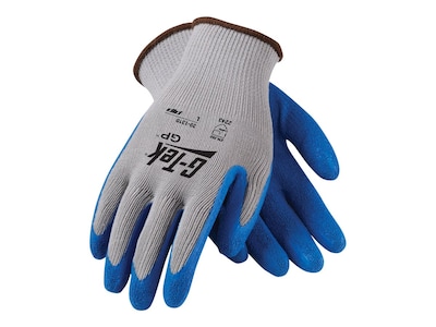 G-Tek Coated Work Gloves, CL Seamless Cotton/Polyester Knit With Latex Coating, L, 12 Pairs (39-1310