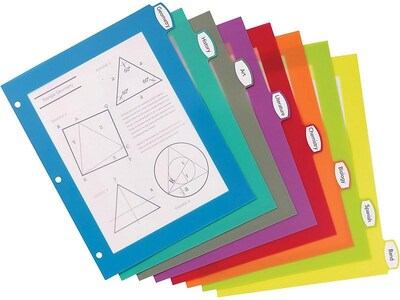 Avery Big Tab Ultralast Plastic Dividers with White Tab Labels, 8 Tabs, Multicolor (24901)