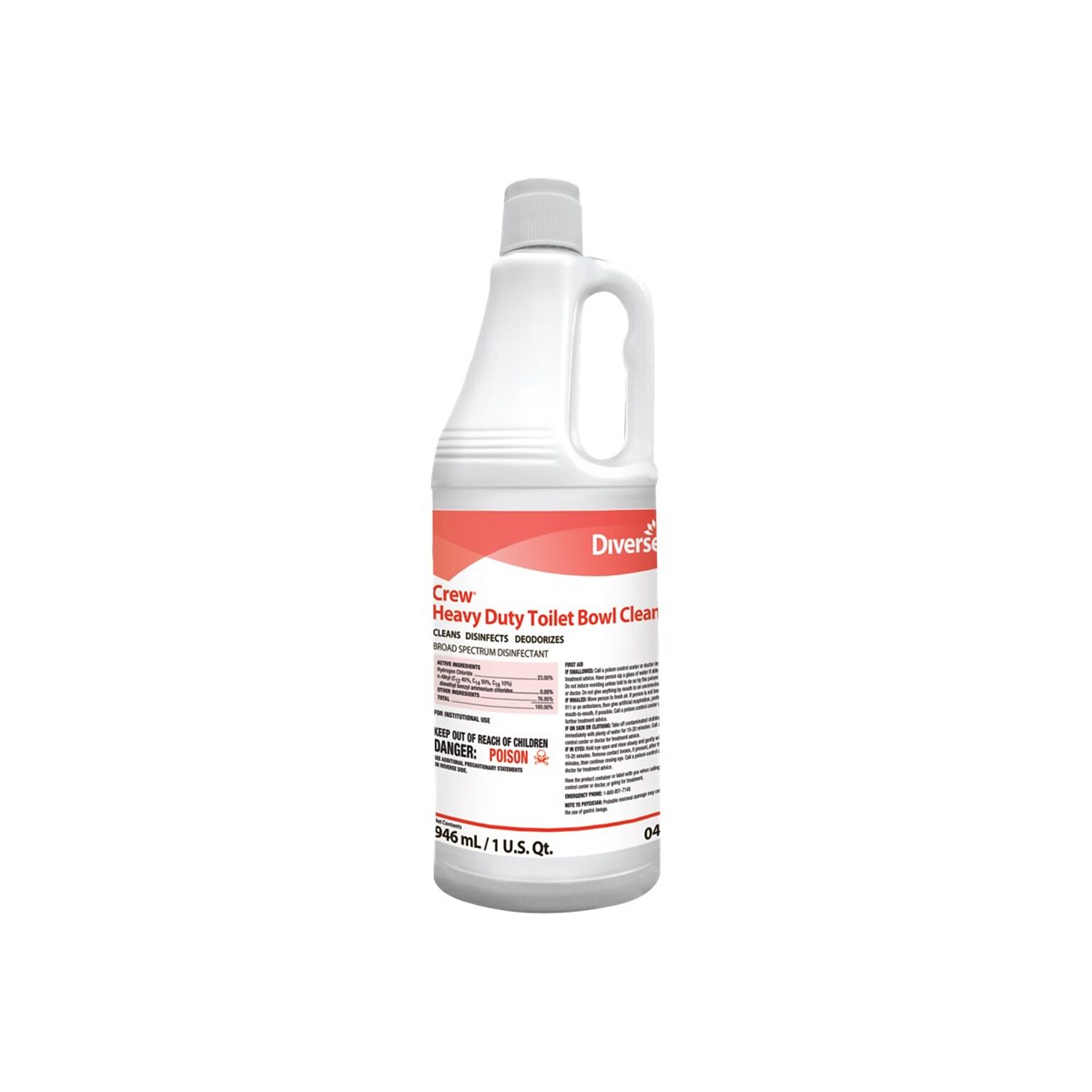 Crew Heavy Duty Toilet Bowl Cleaner, Mint Scent, 32 oz., 12/Carton (04560)