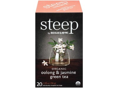 Steep Oolong and Jasmine Tea Bags, 20/Box (17714)