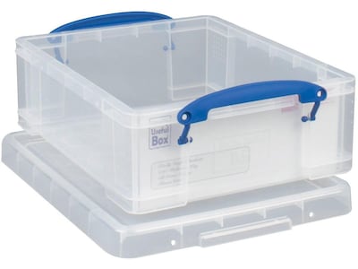 Really Useful Box® 8.1 Liter Snap Lid Storage Bin, Clear, 5/Pack (8.1LC-PK5C)