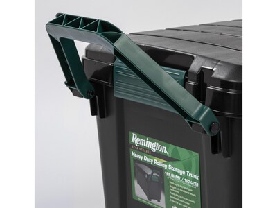 Remington 169 Qt. Latch Lid Storage Totes, Black, 2/Carton (296003)