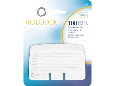 Rolodex Rotary Cards, White, 100/Pack (67553)