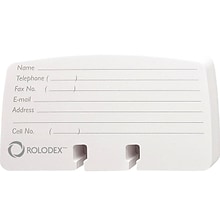 Rolodex Rotary Cards, White, 100/Pack (67553)