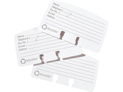 Rolodex Refill Rotary Cards, White, 100/Pack (67553)