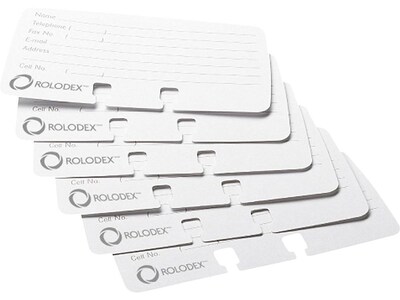 Rolodex Refill Rotary Cards, White, 100/Pack (67553)