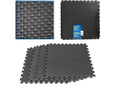 Stalwart Ultimate Comfort Carpet Mat, 24 x 24, Black (75-6402)