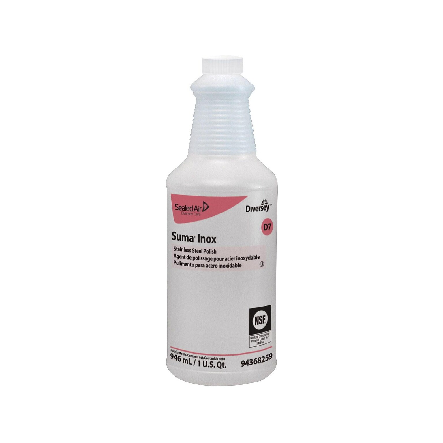 SUMA Inox D7 Stainless Steel and Metal Cleaner, Hydrocarbon Scent, 32 oz. (94368259)