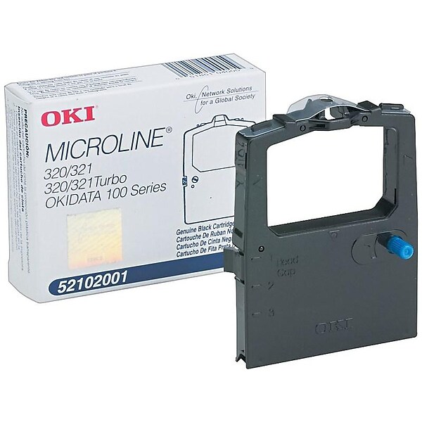 OKI Black Dot-Matrix Printer Ribbon (52102001)